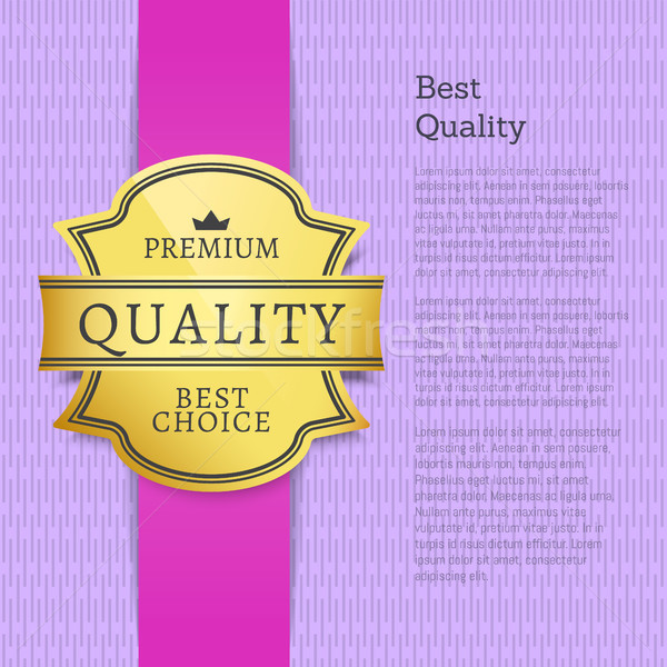 Best Quality Premium Super Choice Purple Poster Stock photo © robuart