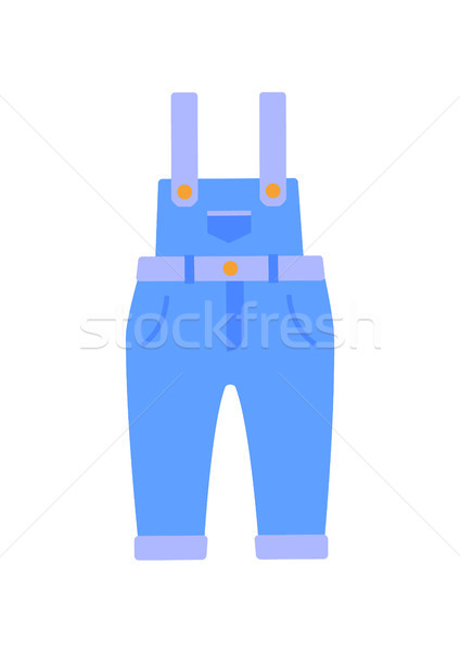Romper Suit of Jeans Poster Vector Illustration Stock photo © robuart