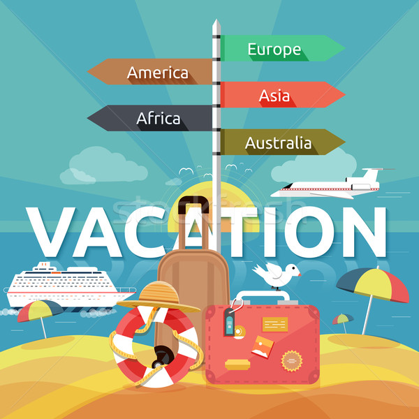 規劃 暑假 旅遊 旅程 商業照片 © robuart