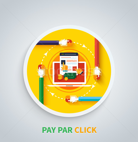 Pay Per Click Concept Internet Advertising Model Stock photo © robuart
