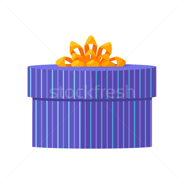 Blau Geschenkbox gelb Band Design schönen Stock foto © robuart