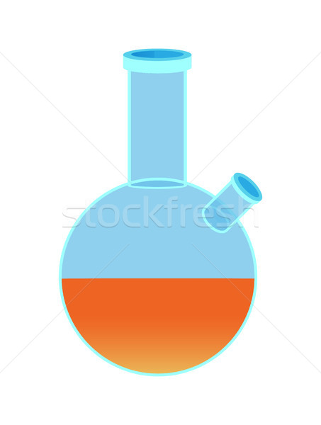 Chemical Flask with Two Holes, Orange Liquid Stock photo © robuart