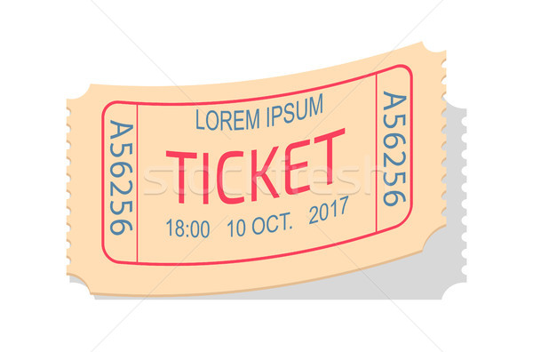 Ticket Entry Admission Vector Illustration Coupon Stock photo © robuart