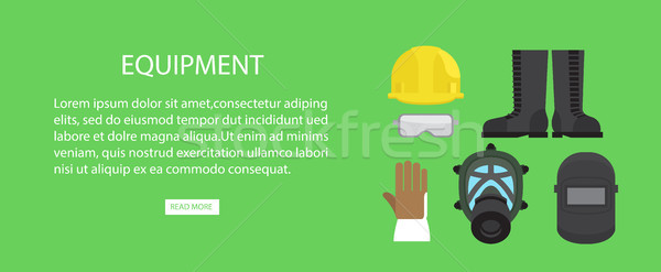 Equipment Advertising web Banner Vector Illustration. Stock photo © robuart