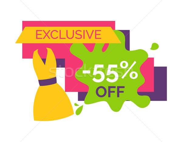 55 Off Exclusive Discount Logotype with Dress Stock photo © robuart