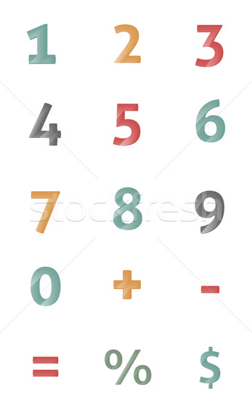 Calculator nummers wiskunde ontwerp teken web Stockfoto © robuart