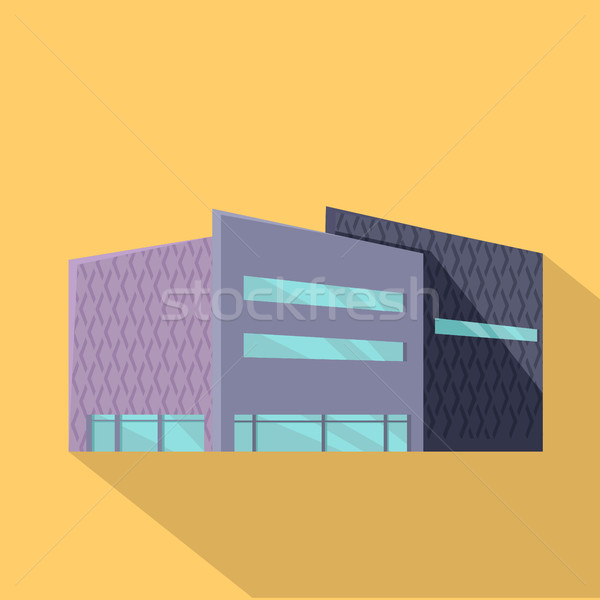 Shopping Mall Web Template in Flat Design. Stock photo © robuart