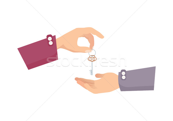 One Hand Giving Key to Another. Process of Buying Stock photo © robuart