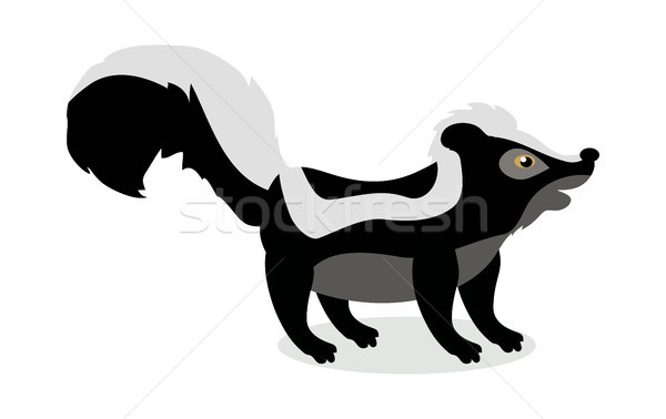 Skunk Cartoon Vector Illustration in Flat Design Stock photo © robuart