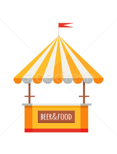 Stock photo: Beer and Food Festival Tent Vector Illustration
