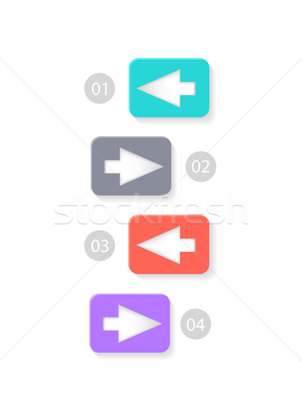 Colorful Arrowed List Icon Vector Illustration Stock photo © robuart