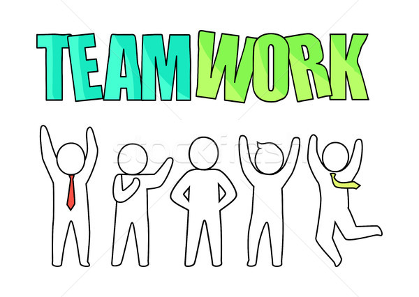 Teamwork and People Icon on Vector Illustration Stock photo © robuart