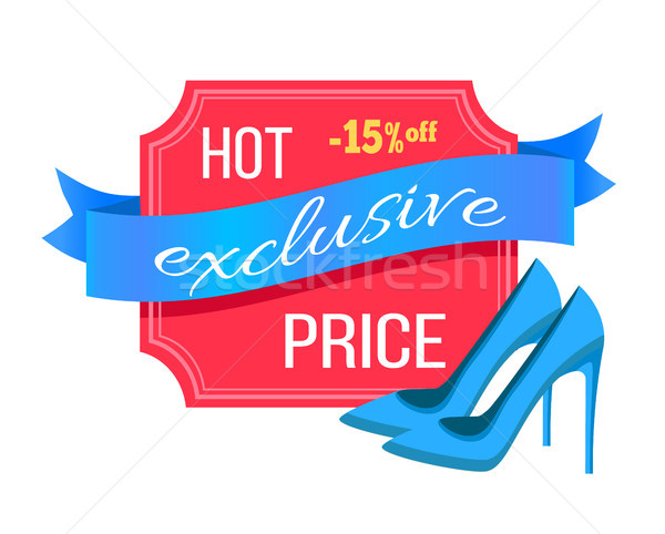 Hot ekskluzywny cena buty banner nagłówek Zdjęcia stock © robuart