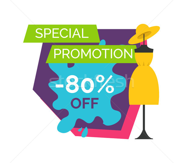 80 Off Special Promotion Logo with Dummy in Dress Stock photo © robuart