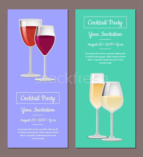 Cocktail invitaţie petrecere vector Imagine de stoc © robuart