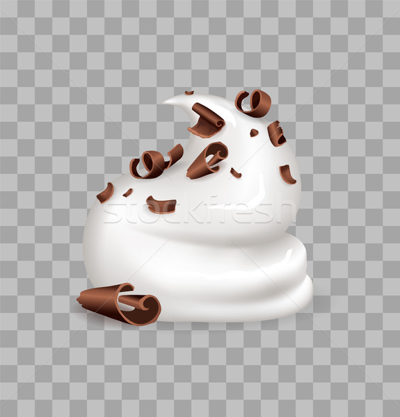 ホイップクリーム 透明な チョコレート クリーミー コンポーネント ベーカリー ストックフォト © robuart