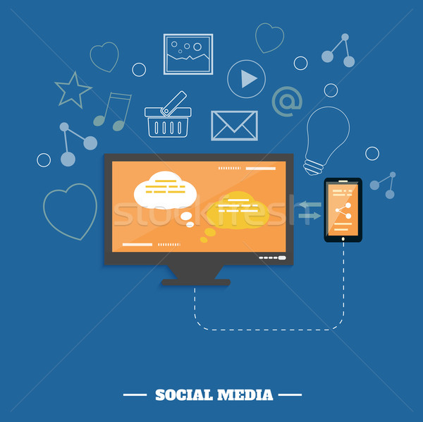 Business software and social media networking service Stock photo © robuart