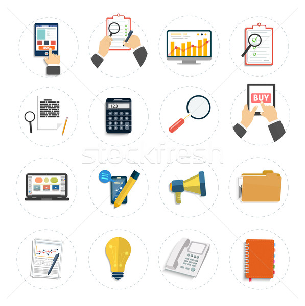 Set of various financial service items Stock photo © robuart