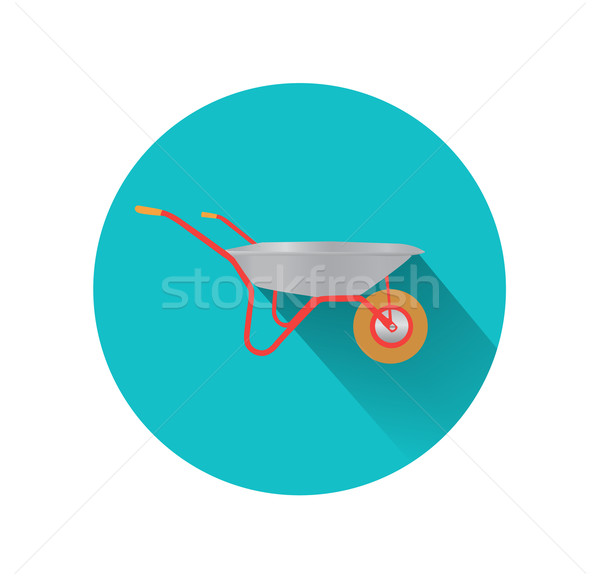 Garden wheelbarrow in flat design Stock photo © robuart