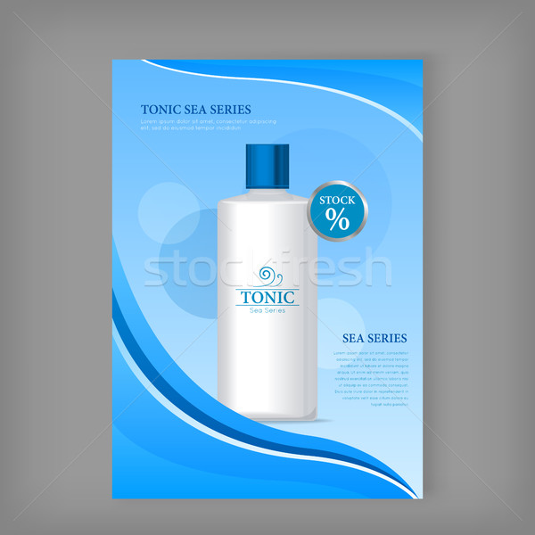 Tonic Sea Series Bottle Isolated. Discount Banner Stock photo © robuart