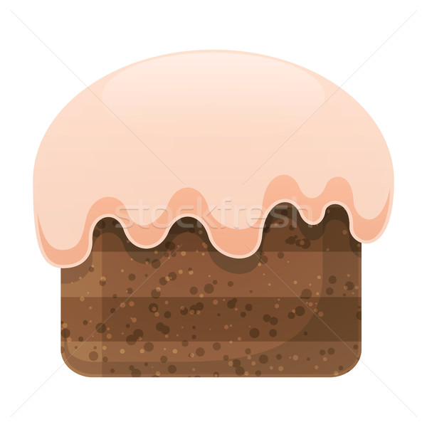 ストックフォト: イースター · ケーキ · 白 · 先頭 · 装飾された · 粉砂糖