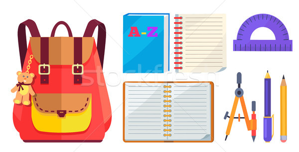 Rucksack Fashionable Model and School Accessory Stock photo © robuart