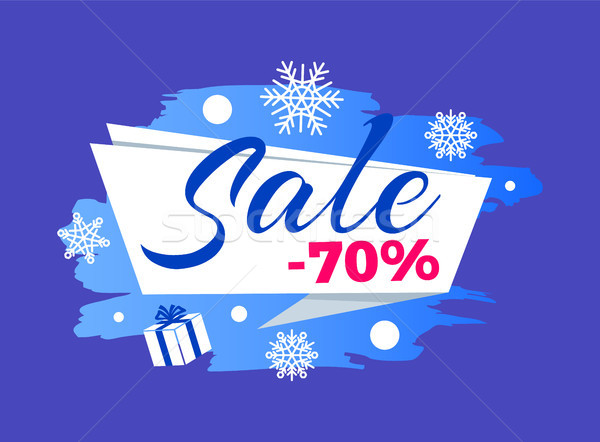 Winter Seasonal Sale Advert Vector Illustration Stock photo © robuart