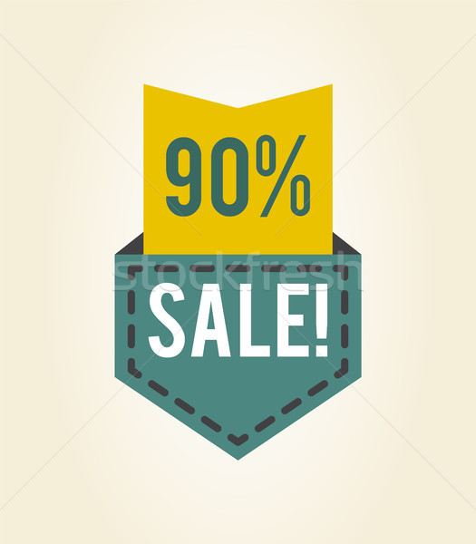 90 off Sale Clearance Icon Vector Illustration Stock photo © robuart