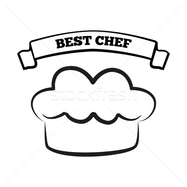Best Chef Icon of Cook Hat Vector Illustration Stock photo © robuart