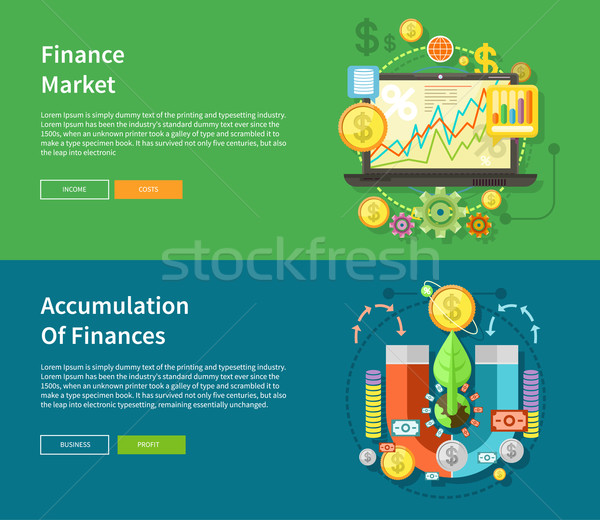 Finance Market and Accumulation of Finances Stock photo © robuart