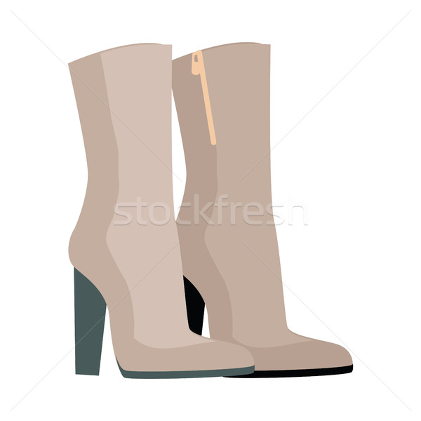 Pair of Boots Vector Illustration in Flat Design Stock photo © robuart