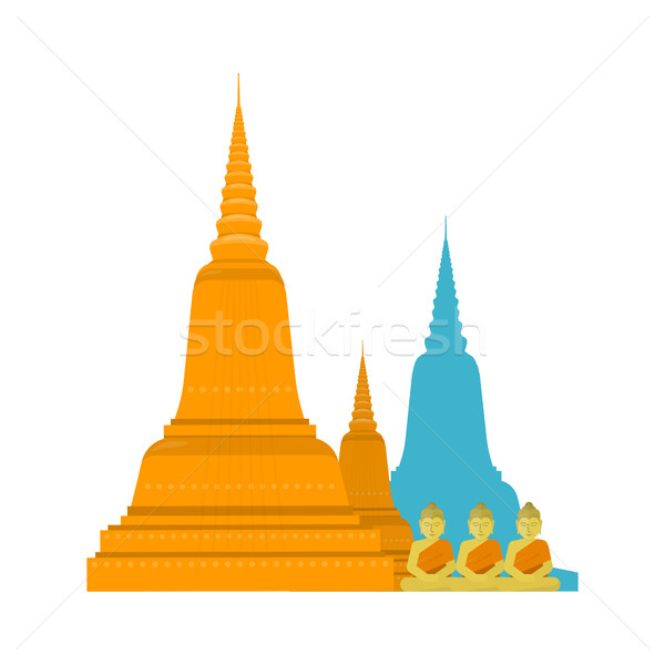 Buddha thai híres utazás poszter alkotóelem Stock fotó © robuart