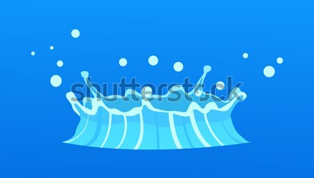 Dere sıçraması mavi kristal su şofben Stok fotoğraf © robuart