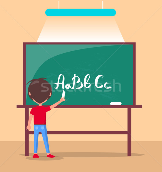 Language Class in Primary School Vector Banner. Stock photo © robuart