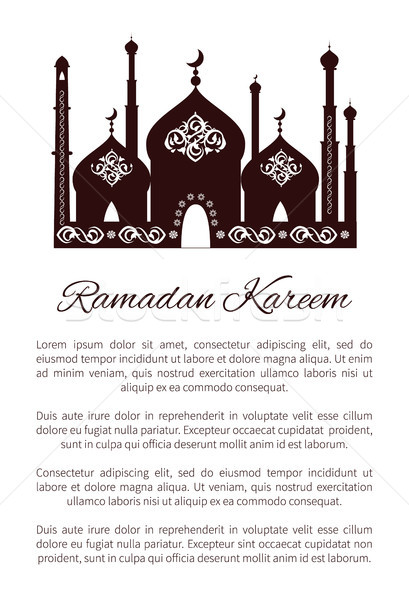 Ramadan Kareem Postcard with Mosque, Worship Place Stock photo © robuart