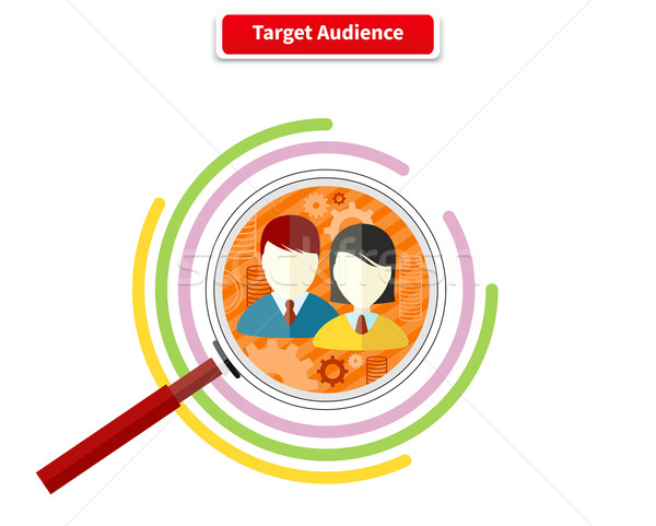 Ikon stílus cél közönség üzlet marketing Stock fotó © robuart