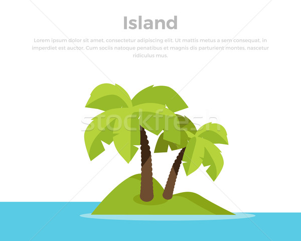 Tropic Island Concept Vector Illustration Banner Stock photo © robuart