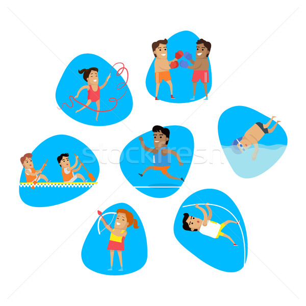 Deportes especies acontecimientos ejecutando natación Foto stock © robuart