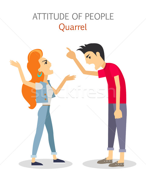 Attitude personnes quereller type humaine vecteur [[stock_photo]] © robuart