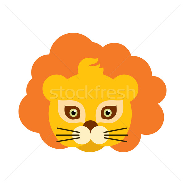 Lew zwierząt karnawałowe maska pomarańczowy króla Zdjęcia stock © robuart