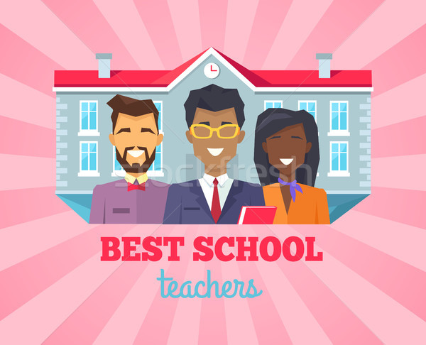 Najlepszy szkoły nauczyciel komplement nauczycieli kolorowy Zdjęcia stock © robuart