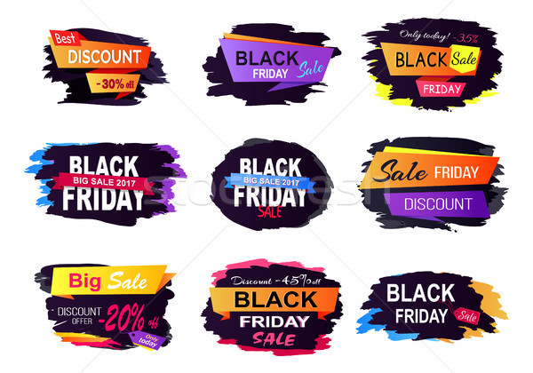 Grande venda desconto oferecer black friday Foto stock © robuart