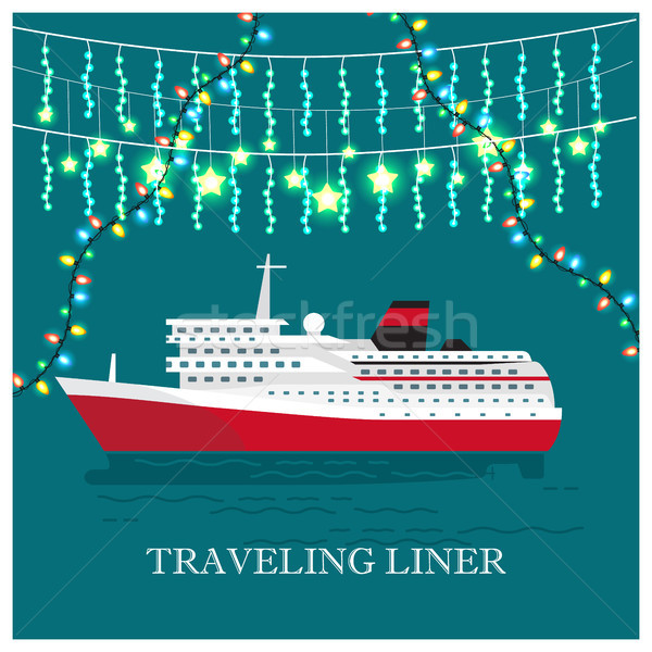 Traveling Liner Festival on Cruise Ship Vector Stock photo © robuart