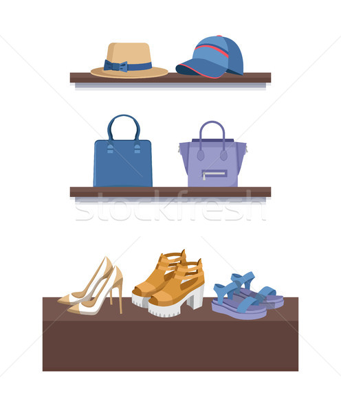 Summer Mode Shelves Poster Vector Illustration Stock photo © robuart