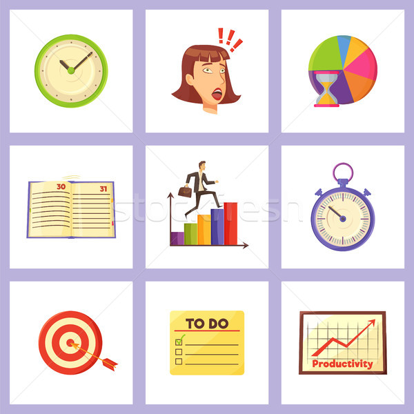 Time Management and Daily Plans Illustrations Stock photo © robuart