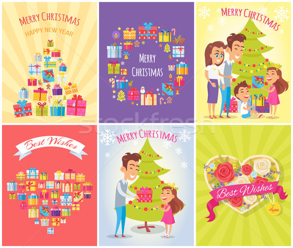 Happy New Year and Christmas Vector Illustration Stock photo © robuart