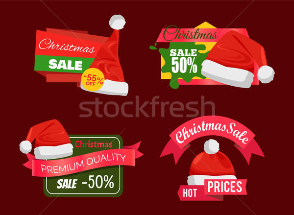 Set of Premium Quality Half Price Promo Cards Stock photo © robuart