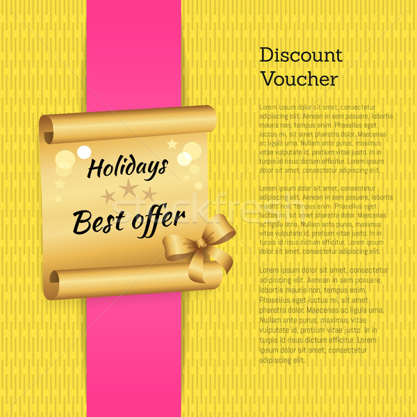 Discount Voucher Holidays Offer Promo Advertising Stock photo © robuart