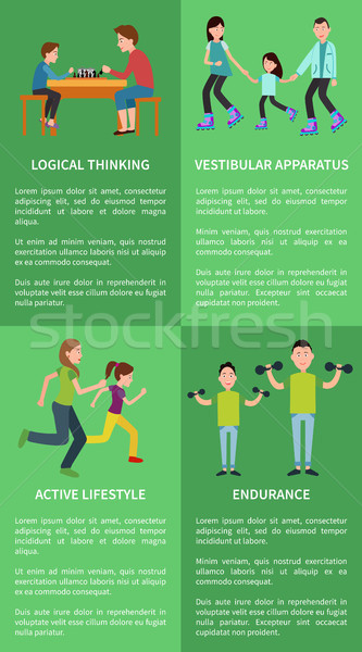 Logical Thinking Active Lifestyle Posters Family Stock photo © robuart