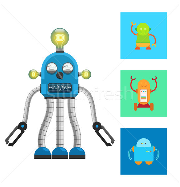 Artificial Robot and Creatures Vector Illustration Stock photo © robuart